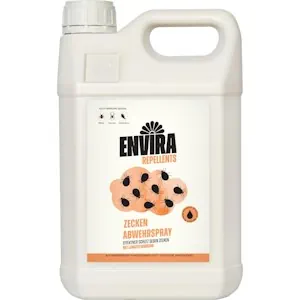 Envira Zecken Abwehrspray 5 Liter - Effektiver Zeckenschutz - Spray mit Langzeitwirkung zum Zecken fernhalten - Mittel gegen Zecken in der Wohnung - Effektives Zeckenmittel