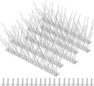 Fuuner Taubenabwehr Spikes, 6 Stück 304 Edelstahl Vogelabwehr Spikes, für Zaunwand-Spikes, Gartensicherheit, Anti-Klettern, Möwen-Eindringlingsabwehr (6 Stück, 2 m)
