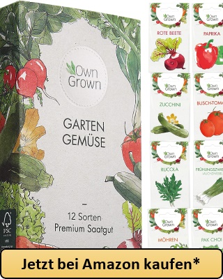 Gemüse Samen Set mit 12 Sorten von OwnGrown - Jetzt bei Amazon kaufen*