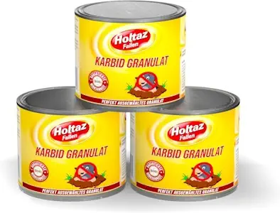 HOLTAZ FALLEN Karbid 1,5 kg (3x 500g) - Carbid Kabit Kabitt karbitt Karbit Karbid Große feste Steine - 3 Dosen