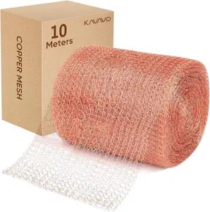 Kupfernetz, 12,5cm*10m, 100% reines Kupfernetz, gerolltes Kupfergeflecht, Spaltblocker zum Bauen von Löchern, Schützen von Setzlingen und Samen, Grillen sauber reinigen, Stoff selbst füllen.