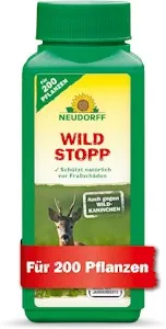 Neudorff WildStopp – Schützt Obstgehölze und Zierpflanzen vor Wildverbiss durch z.B. Rehe und Wildkaninchen, 100 g, Grün