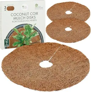 OwnGrown Kokosmatte Winterschutz Pflanzen : 3x20cm Kokosscheibe als Pflanzenschutz Winter – Kokosmatte Winterschutz für Pflanzen – Frostschutz Pflanzen – Ganzjähriger Topfschutz Pflanzen Winter 