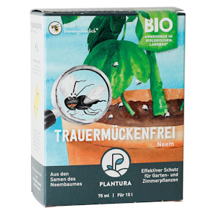 Plantura Bio-Trauermückenfrei Neem, hochwirksames Gießmittel gegen Trauermücken aus Neem, 75 ml