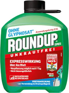 Roundup Unkrautfrei Express, Fertigmischung zur Bekämpfung von Unkräutern und Gräsern, 2,5 Liter Kanister