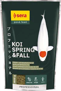 sera Koi Professional Spring & Fall 1.000 g | Koi Futter für Frühjahr & Herbst unter 17 °C | Koifutter mit leicht verdaulicher Rezeptur | Fischfutter für gesundes Wachstum | Karpfenfutter 