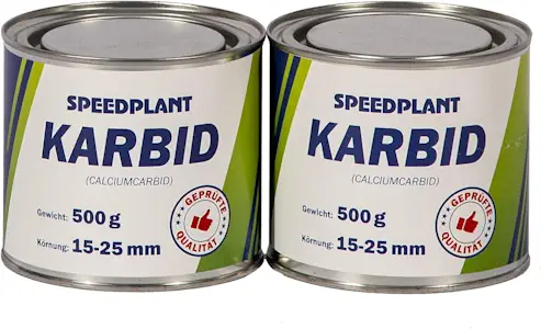 Karbid 1kg (2X 500g) - Carbid Kabit Kabitt karbitt Karbit Karbid Große Feste Steine Körnung 15-25mm - 2 Dosen