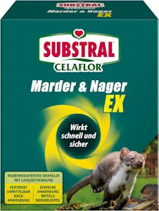 Substral Celaflor Marder & Nager Ex, zur Abwehr von Mardern und Nagetieren in Haus, Garage, Dachboden und Garten, 300g