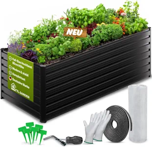TTL GARDEN 250x90x80cm Meadow XL HIGH Metall Hochbeet Anthrazit Stahl Blech