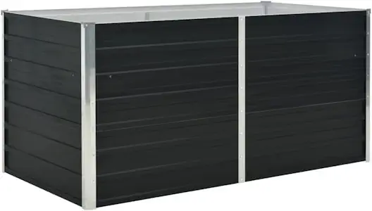 vidaXL Hochbeet Pflanzbeet Frühbeet Gartenbeet Pflanzkübel Pflanzkasten Blumenkasten Gemüsebeet Blumenbeet Anthrazit 160x80x77cm Verzinkter Stahl